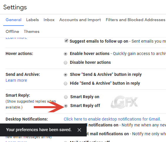 How to turn off Gmail's Smart Reply in Computer