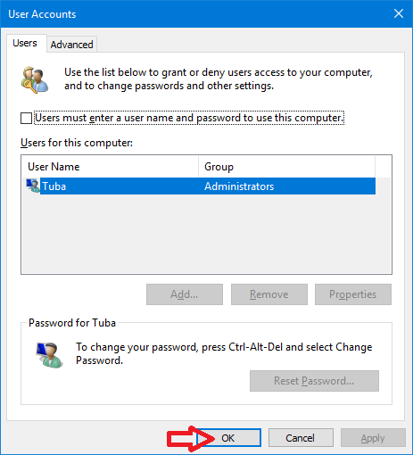 How to Skip the Logon screen in Windows 10