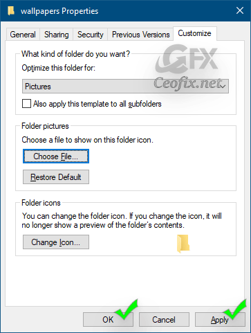 Changing Folder Picture in Windows 10