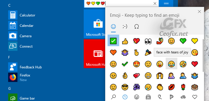 Use Emojis In Name App Groups In Windows 10 Start Menu