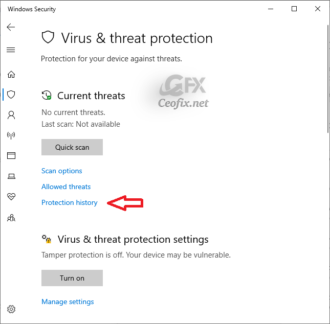 View Protection History of Windows Security in Windows 10