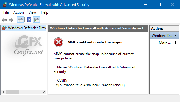 Enable or Disable MMC Could Not Create The Snap-in