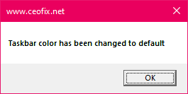 How To Make One Click Taskbar Black Color in Windows 10
