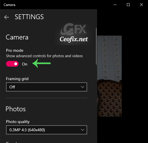 Change Camera Brightness on Windows 10