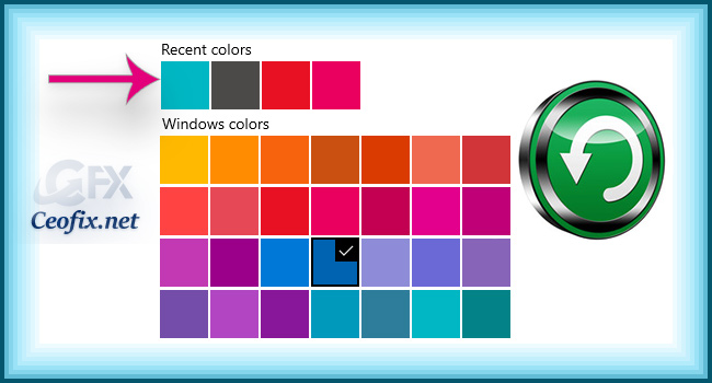 How to Clear Recent Colors History in Windows 10