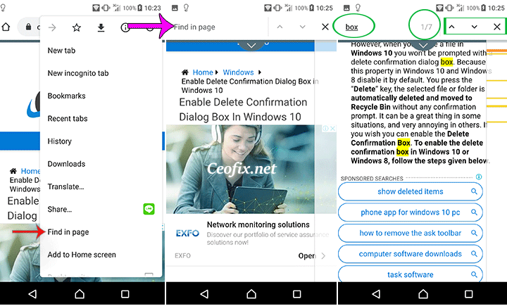 How to Search for Text in Any Android Mobile Browser