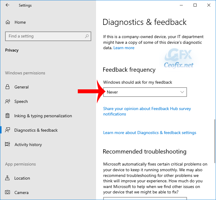 Disable or Uninstall Feedback Hub App in Windows 10