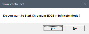 Microsoft Chromium Edge in Private mode from a shortcut?