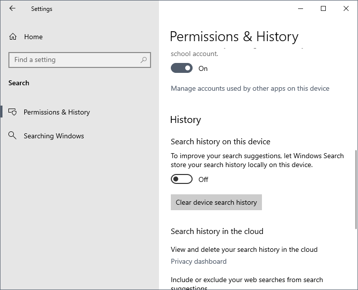 How To Clear Search History In Windows 10