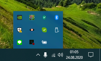 Display Hidden Battery Icons