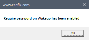 How to add Require password on Wakeup to Power Options in Windows