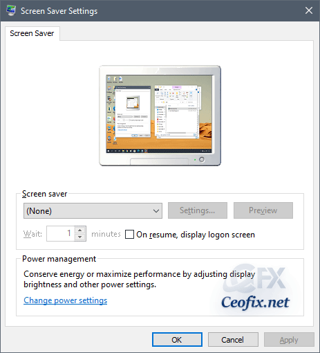 Disable Changing Screen Saver in Windows