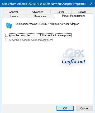 Allow the computer to turn off this device to save power Allow the computer to turn off this device to save power