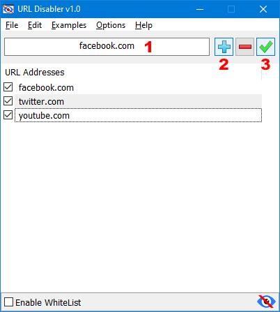How to use URL Disabler