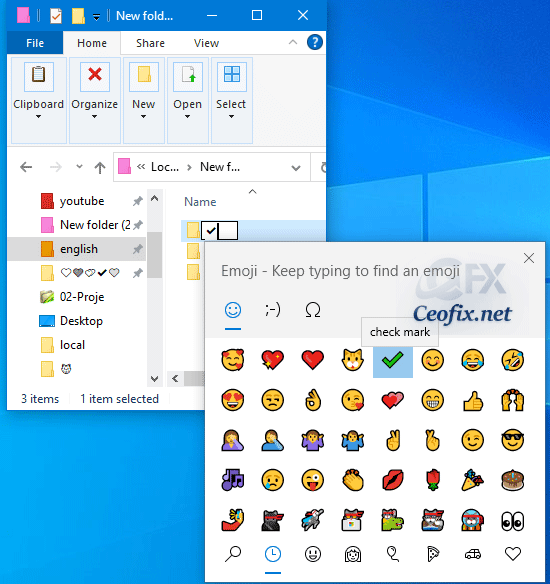 How to Use Emoji in File And Folder Names on Windows 10