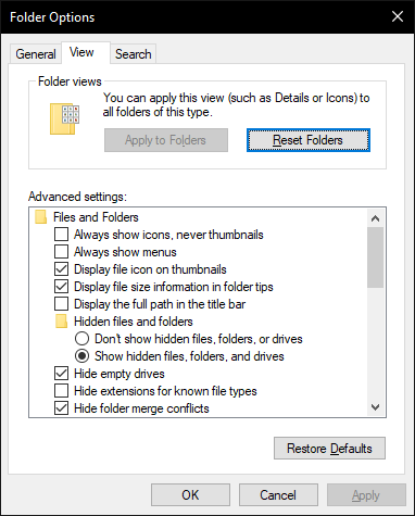How to Show Hidden Files And Folders on Windows 10