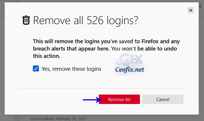 Remove All Saved Passwords at Once in Firefox