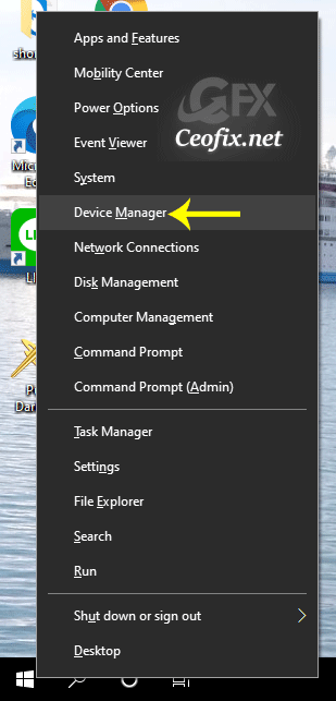 Access Device Manager Using the “WIN+X” Shortcut