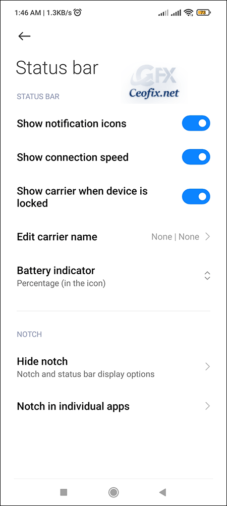 Enable or disable carrier when the device is locked