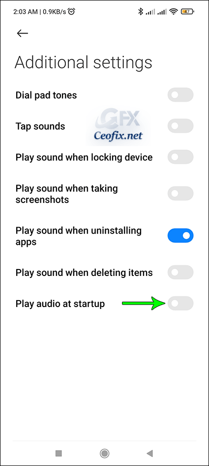 Startup Sound On Android Phone
