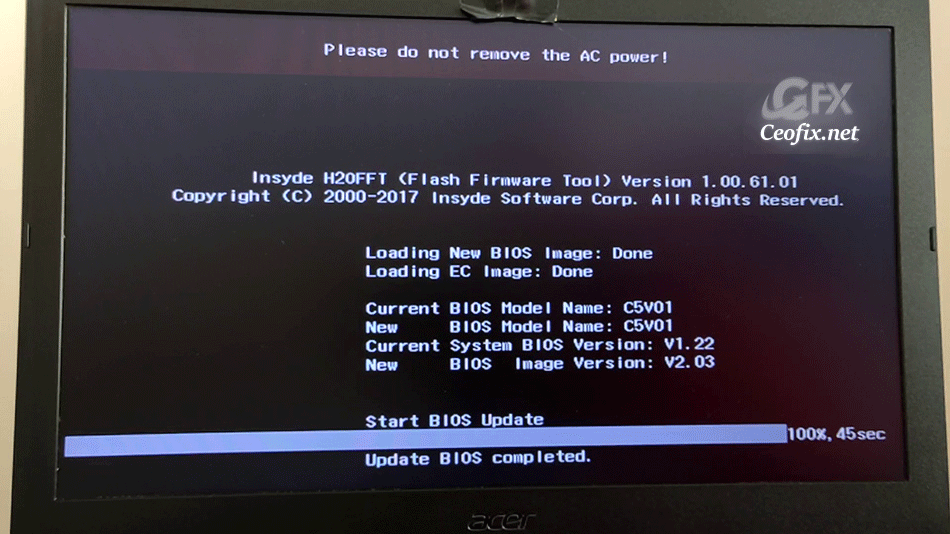 How to update your BIOS on an Acer notebook computer?