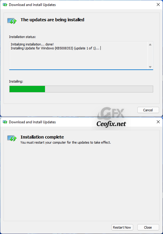 Windows Install update