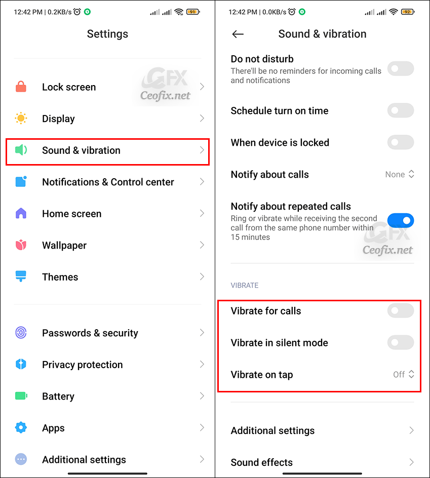 How to turn off vibrations on an app-by-app basis?