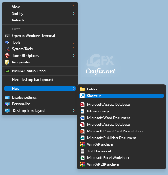 Add Show Desktop- Shortcut in Taskbar