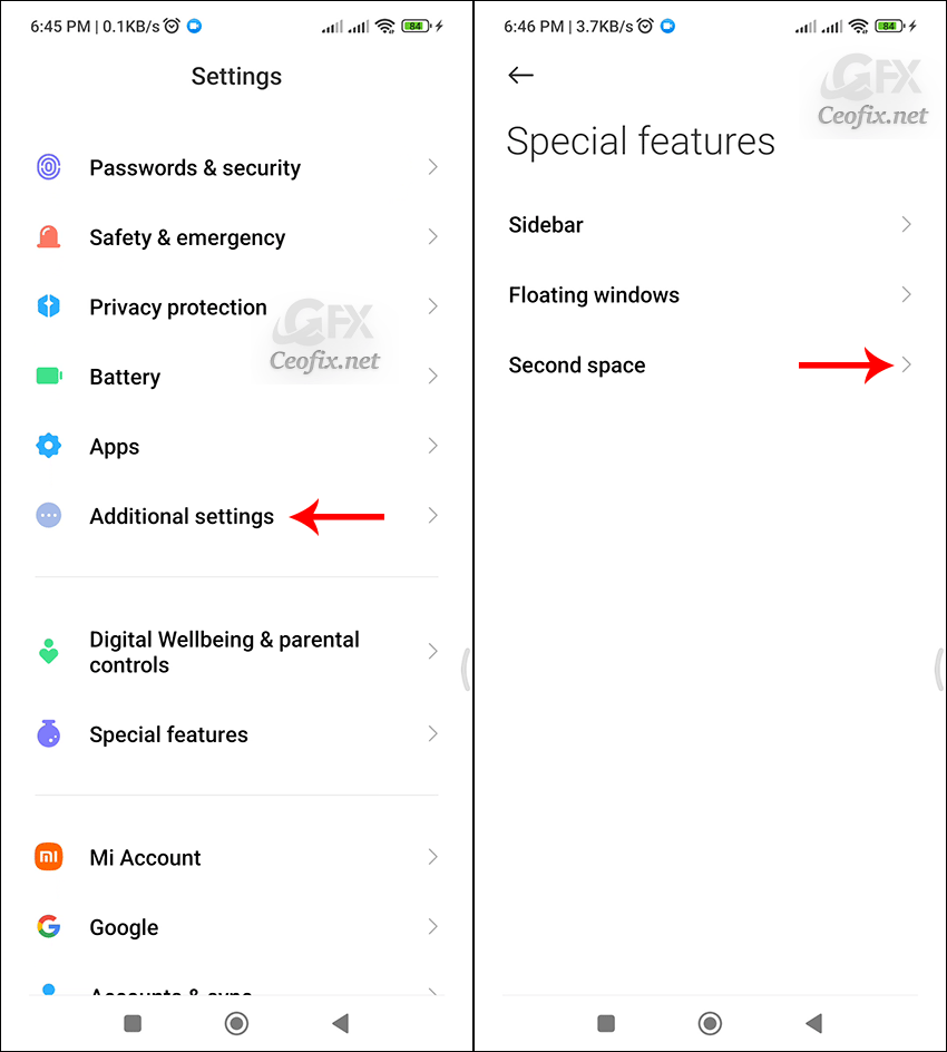 How to delete second user account on Android