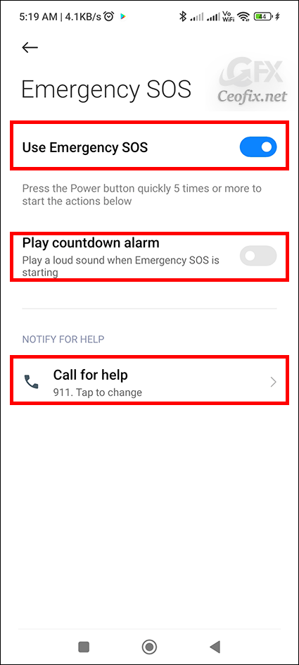 Emergency SOS Emergency SOS