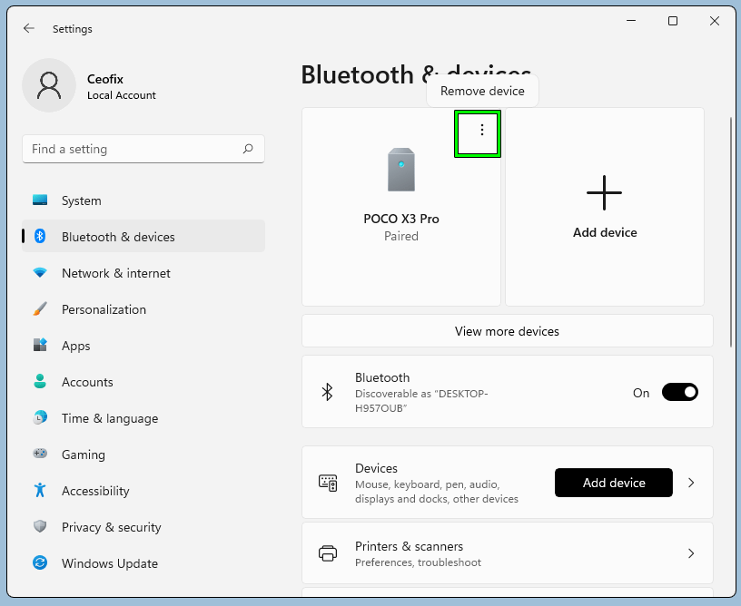 How to Unpair a Bluetooth Device on Windows 11