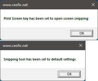 Print screen enabled or disabled