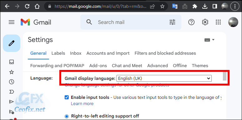 How to Change The Language Displayed in Gmail