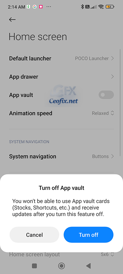 Disable the App Vault Disable the App Vault