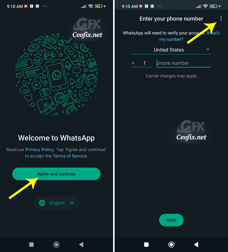 use Whatsapp on two phones